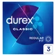 Durex Classic, classic smooth condoms, 3 pieces