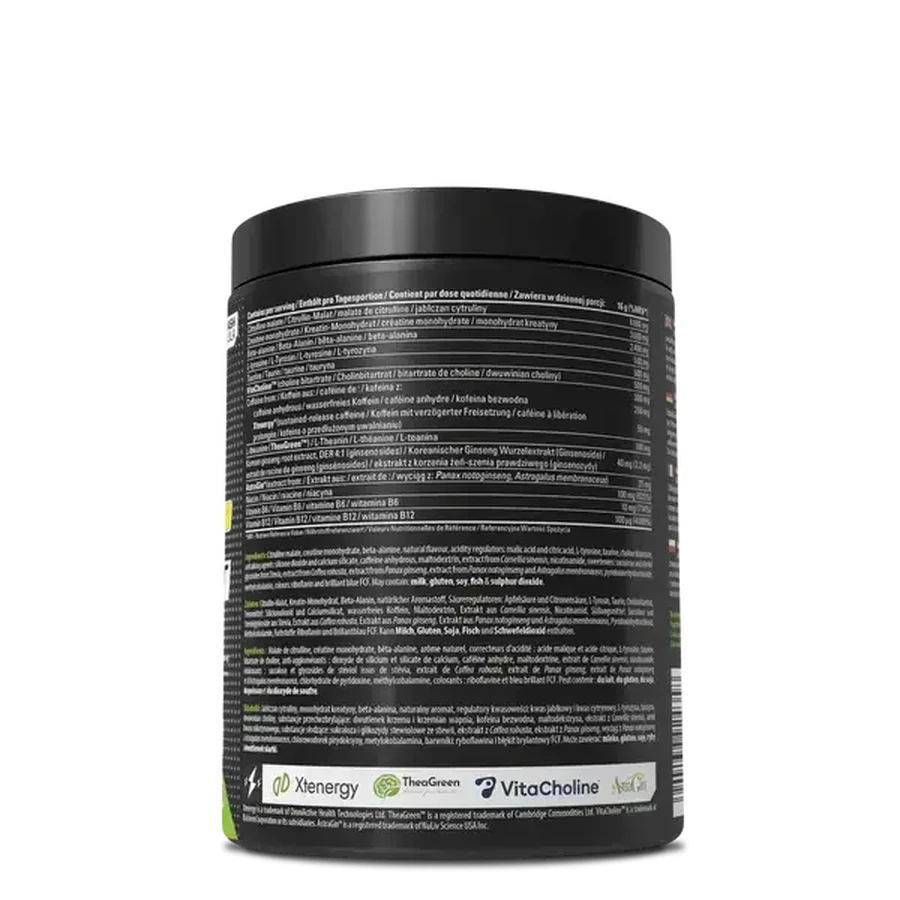 Skill Nutrition Pre-Workout, prášek, příchuť zelené jablko, 400 g